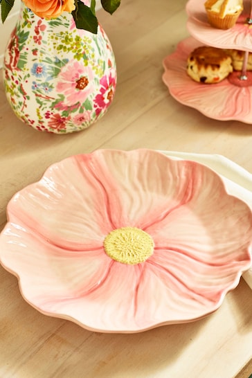 Pink Flower Serve Platter