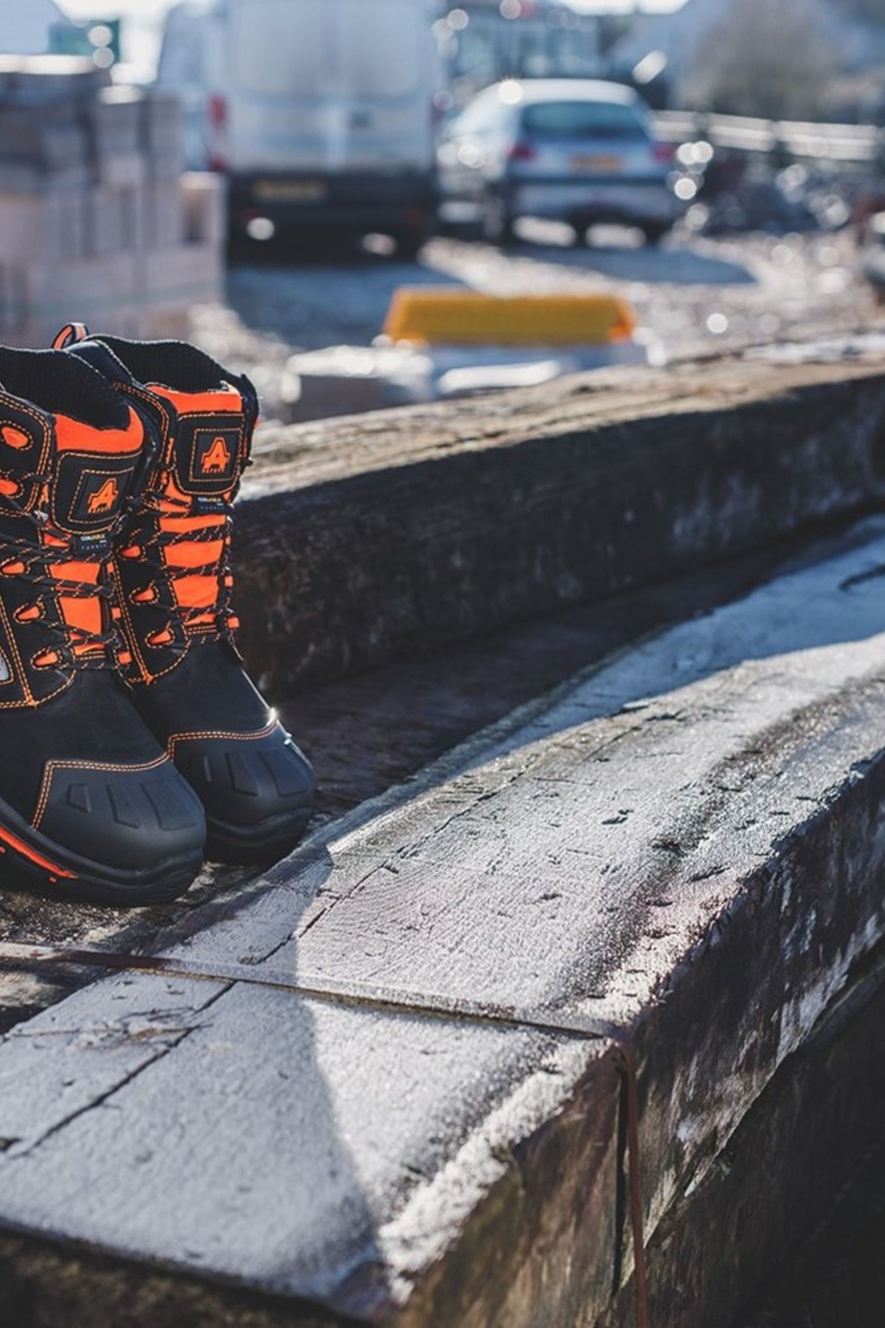 Orange safety boots best sale