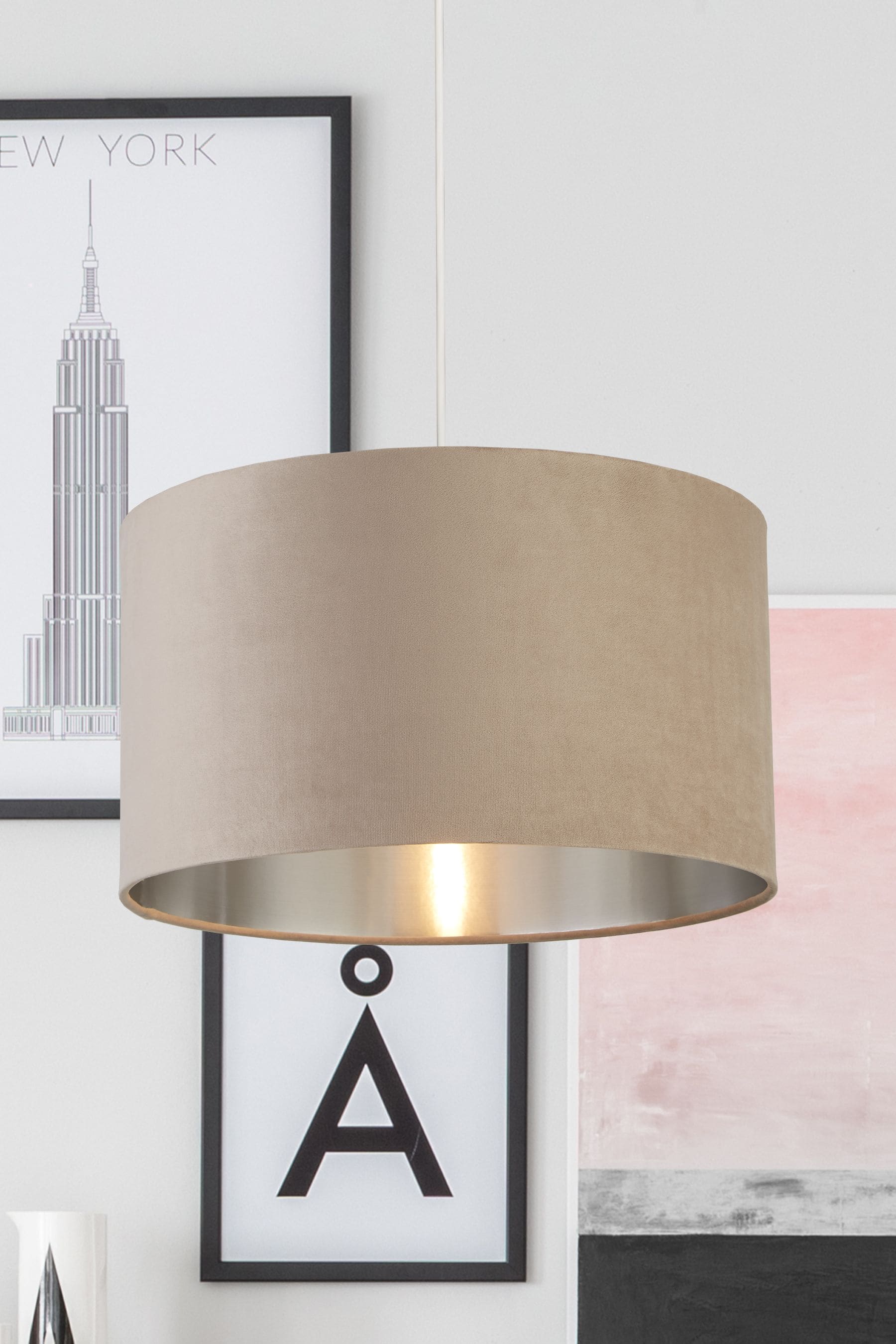 Taupe shop light fitting