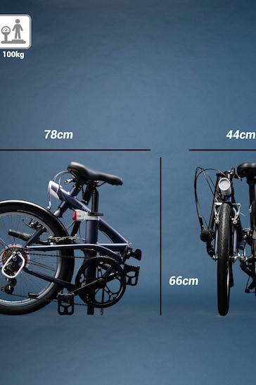 Decathlon Blue Folding Bike