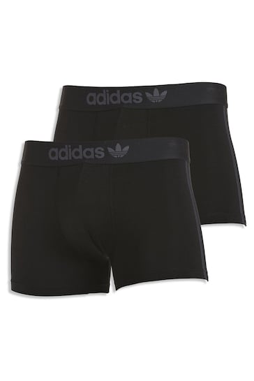 adidas Black Comfort Flex Ultra Soft Black 2 Pack Boxers