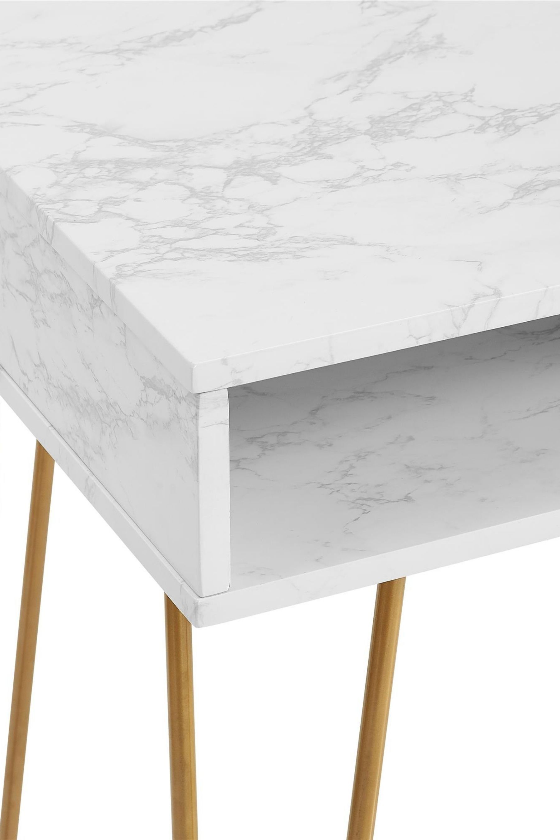 Buy Novogratz White Athena Marble Effect Desk from the Next UK