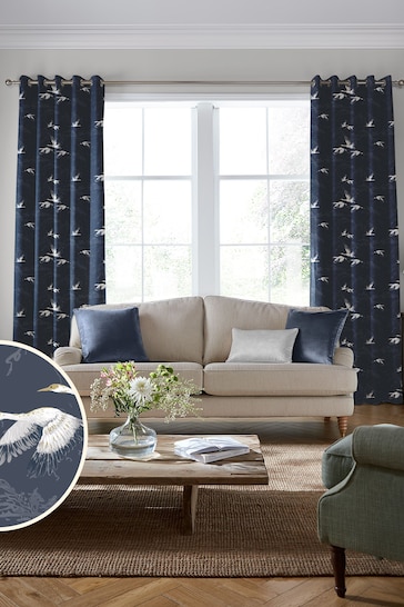 Laura Ashley Blue Animalia Made To Measure Curtains