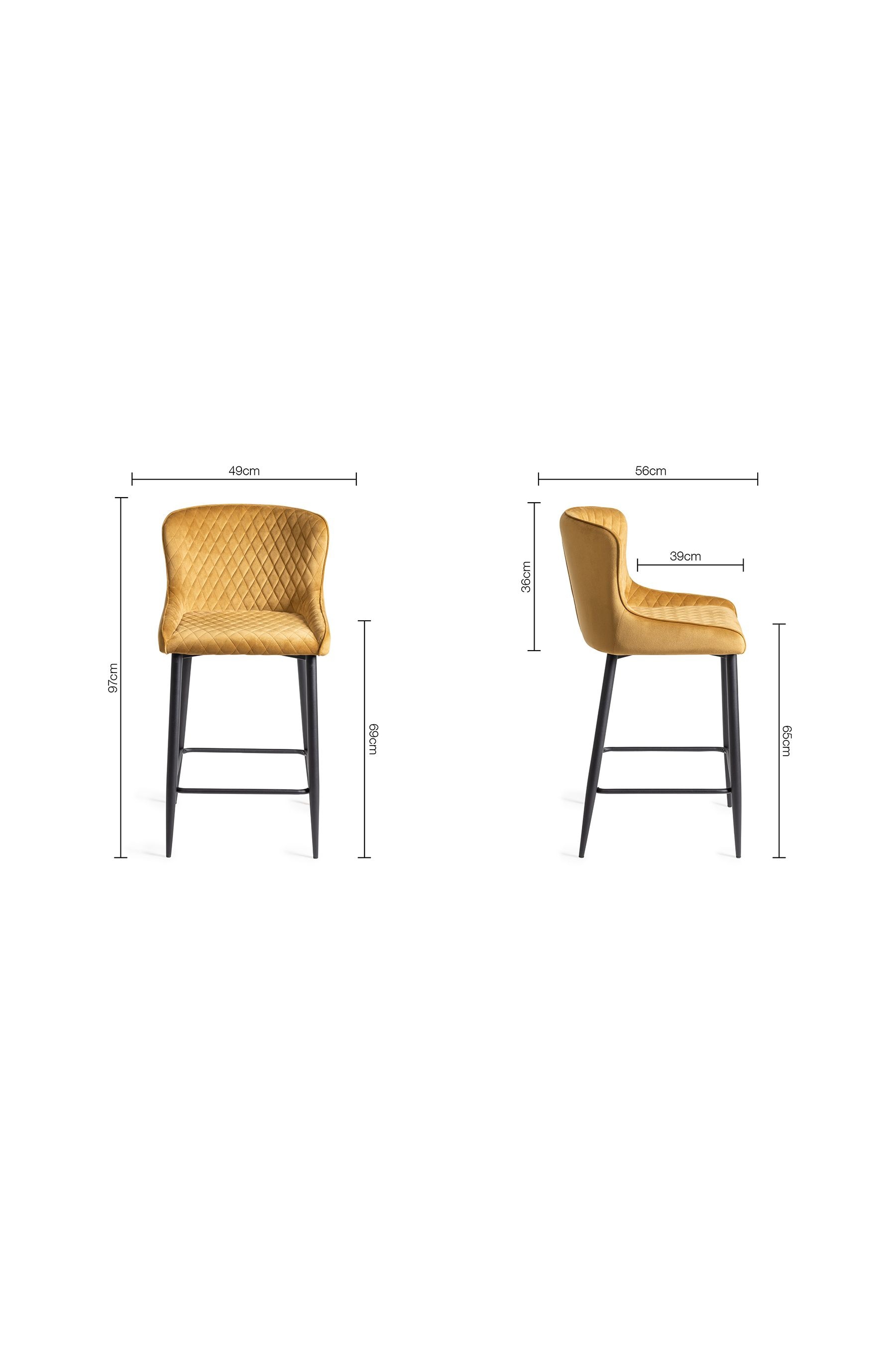 Yellow fabric deals bar stools