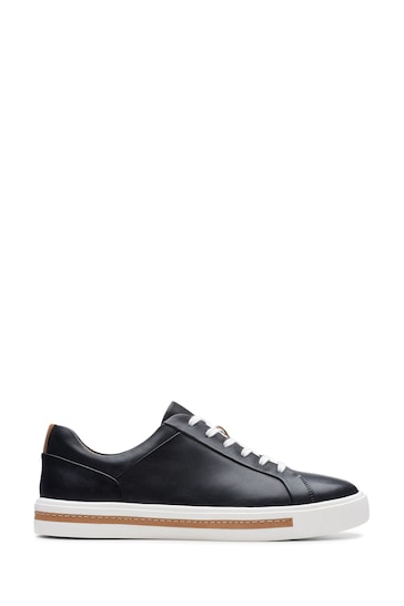 Clarks Black Standard Fit (F) Leather Un Maui Lace Shoes