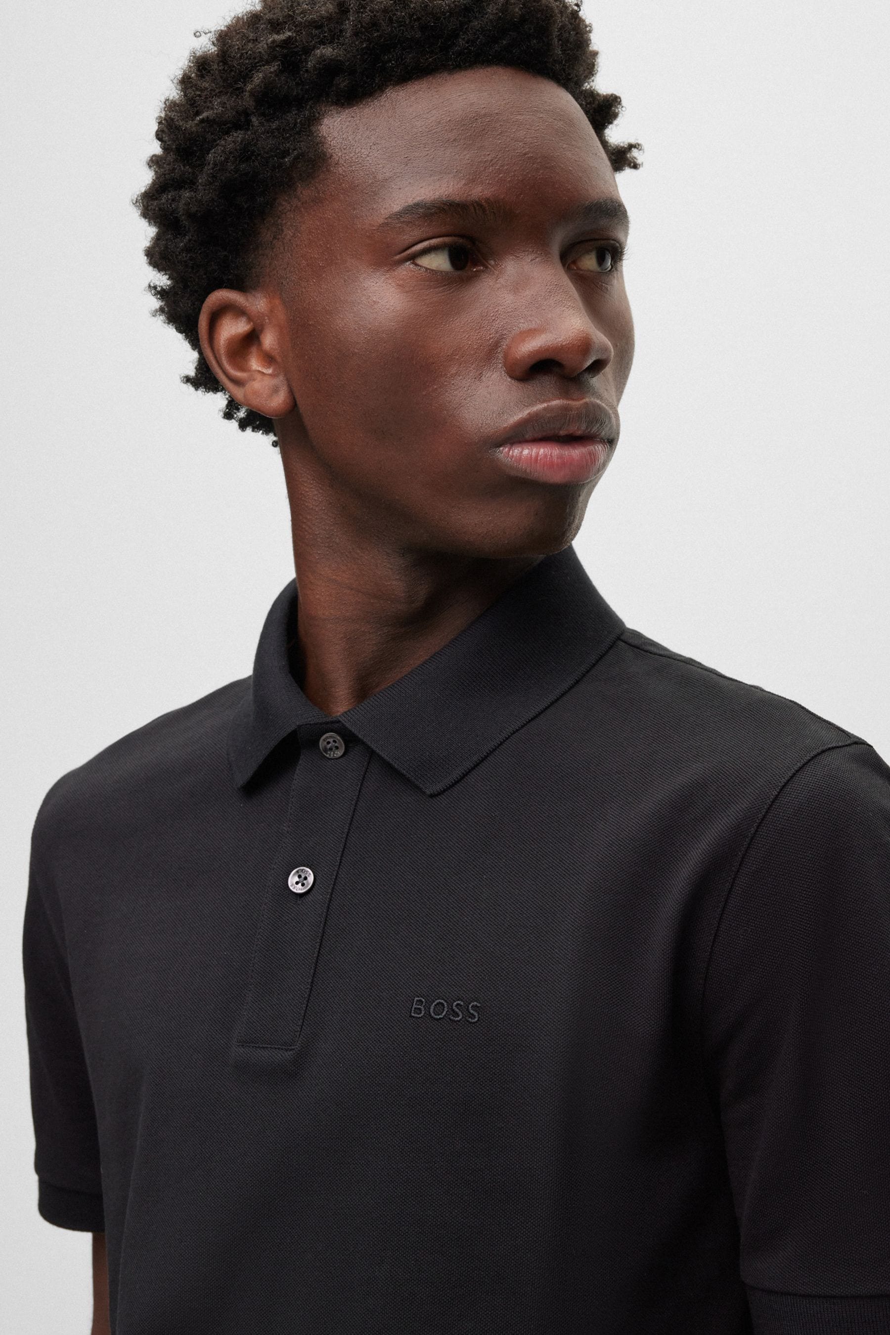 Black polo shirt hugo boss online
