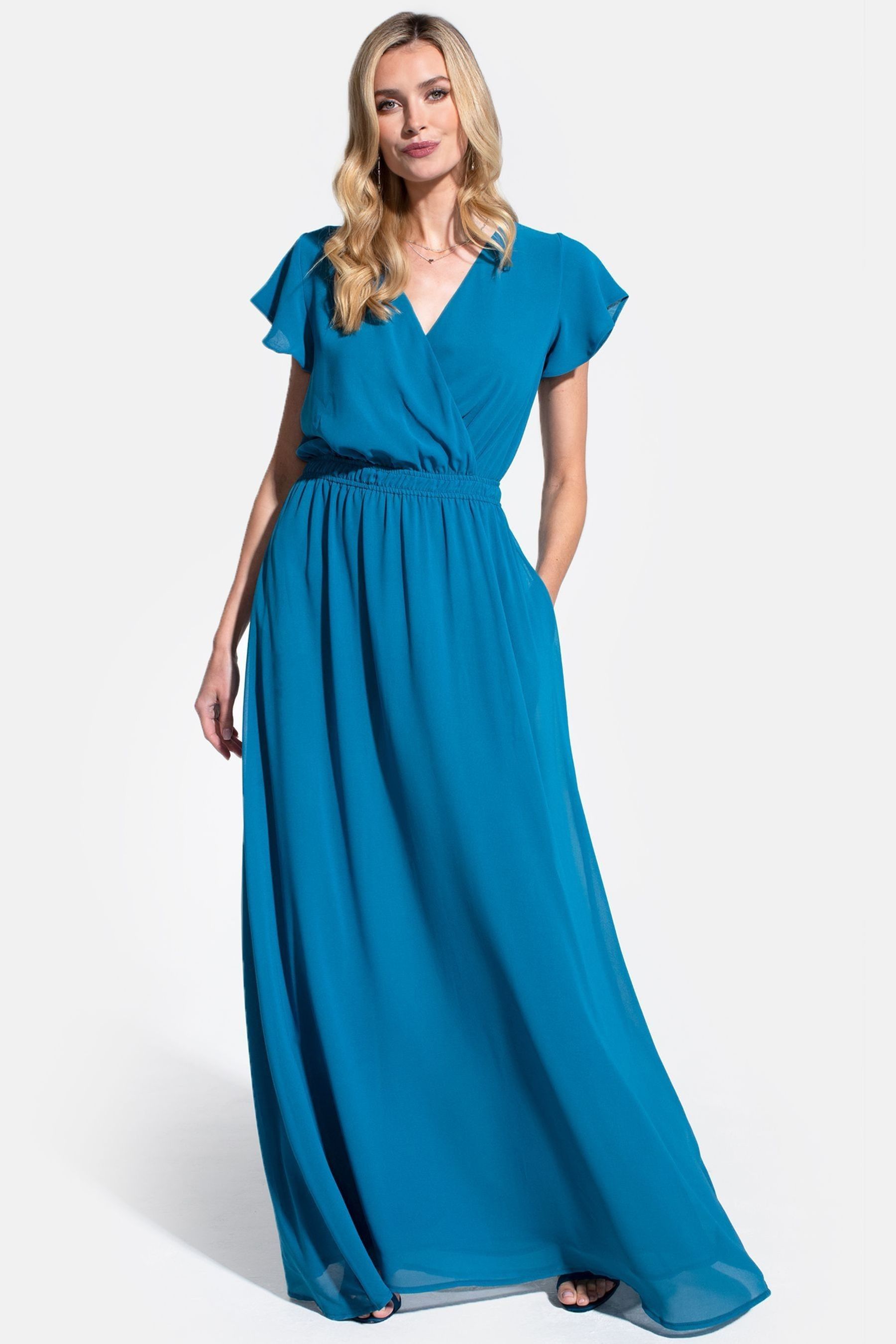 Womens teal sales maxi dress