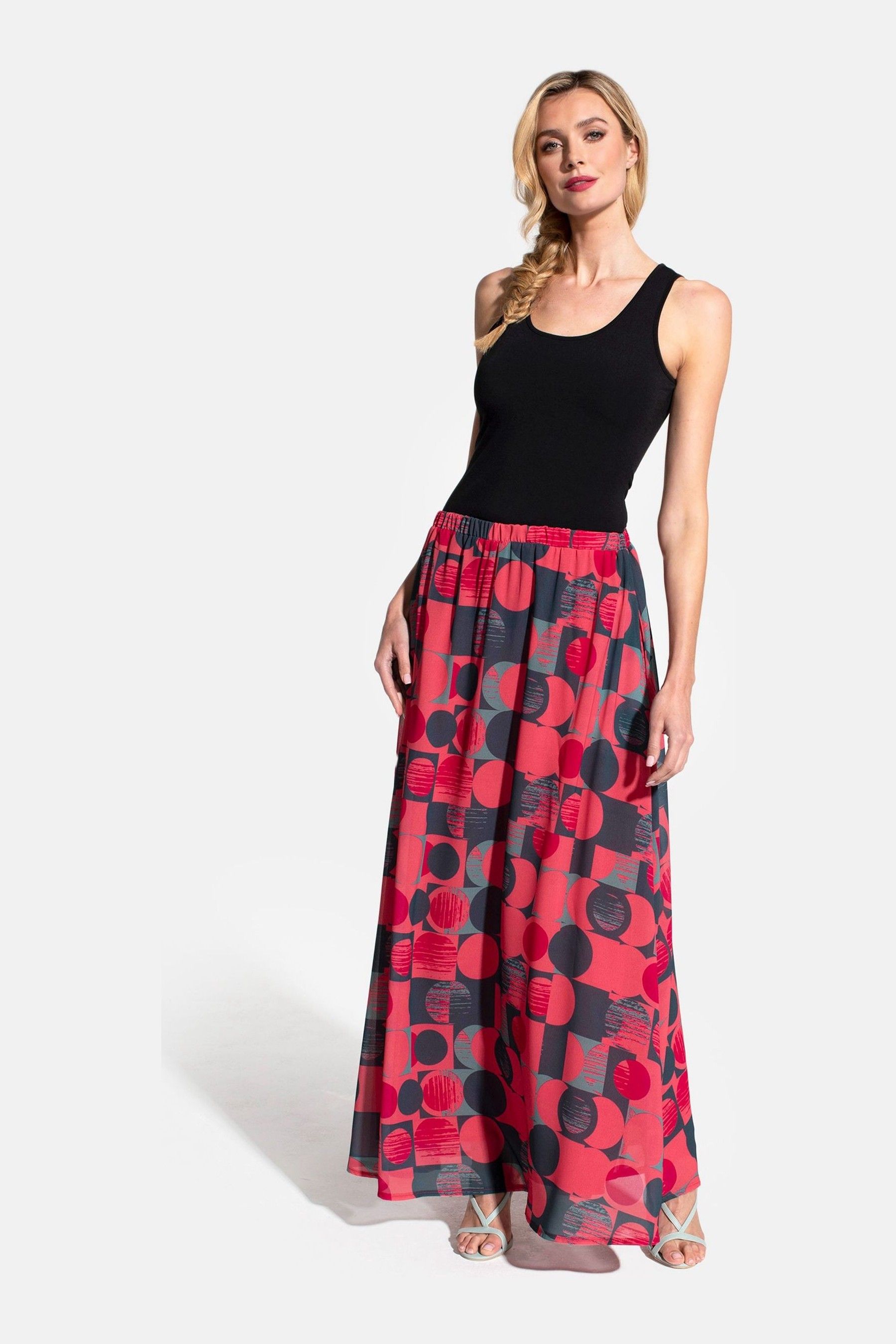 Black chiffon maxi skirt hot sale uk