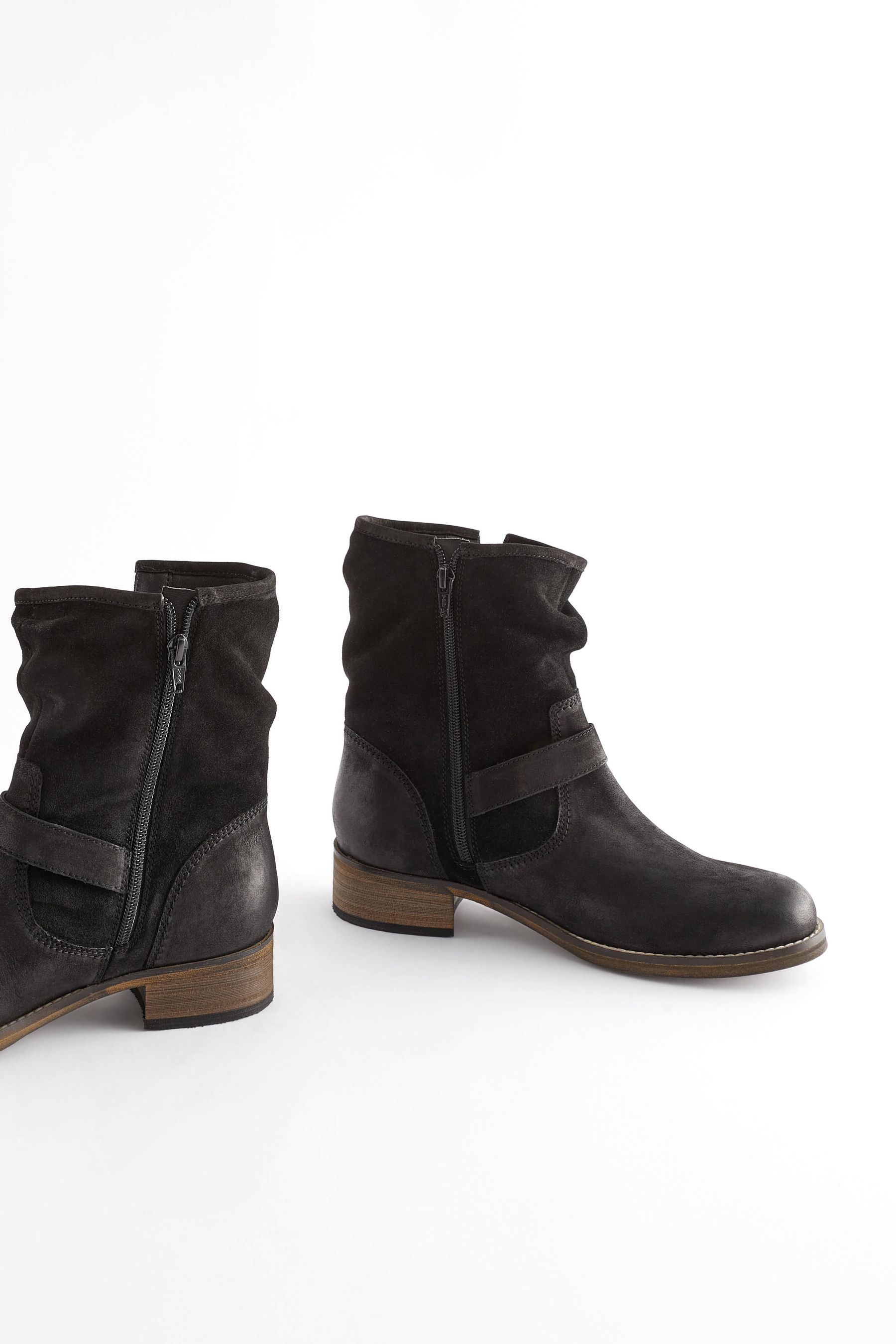 Black ankle boots wide width outlet
