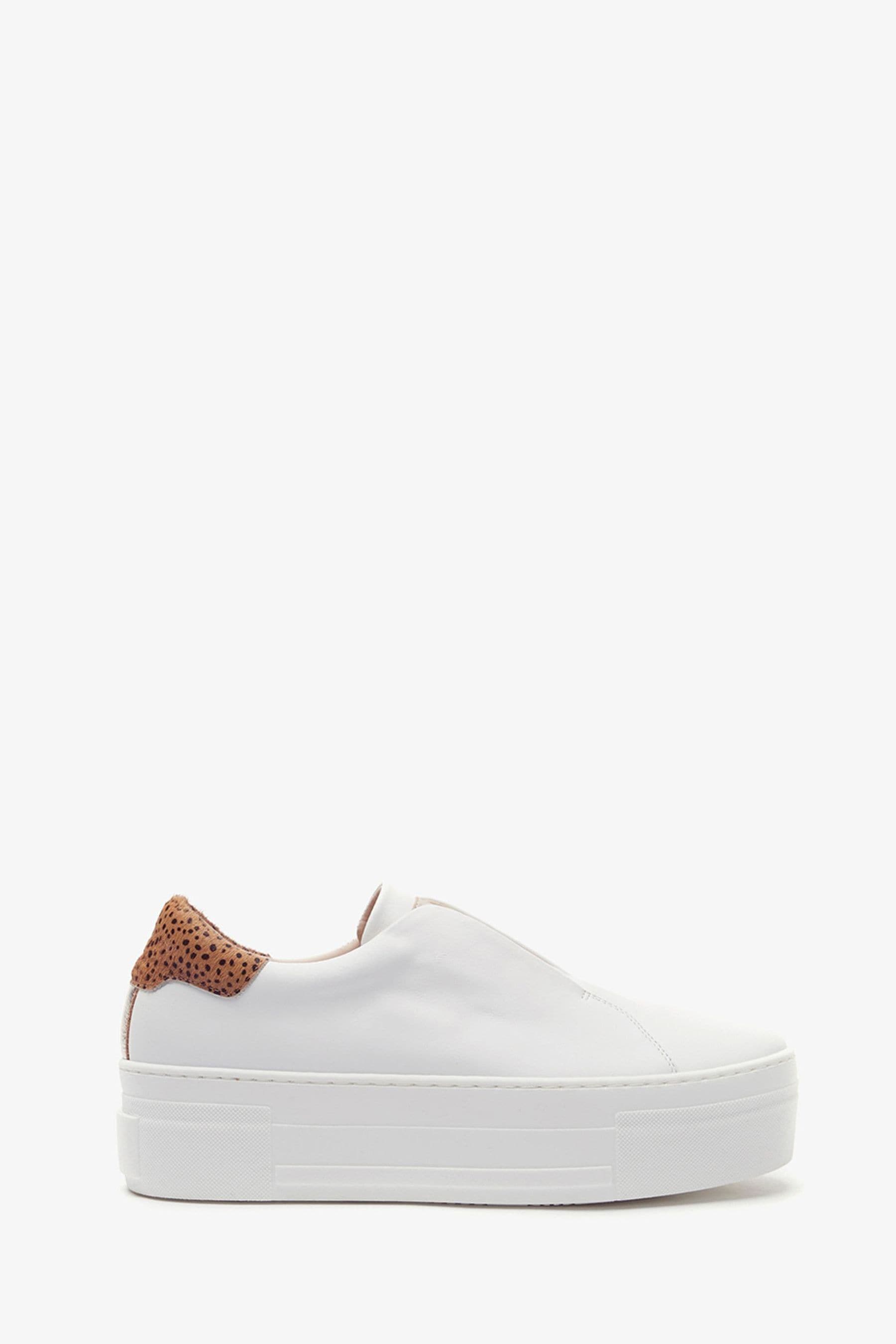Cream platform trainers sale