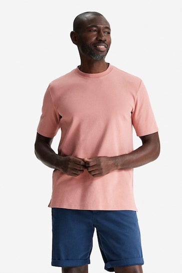 Oliver Sweeney Pink Palmela Salmon 240gsm Jersey Cotton T-Shirt