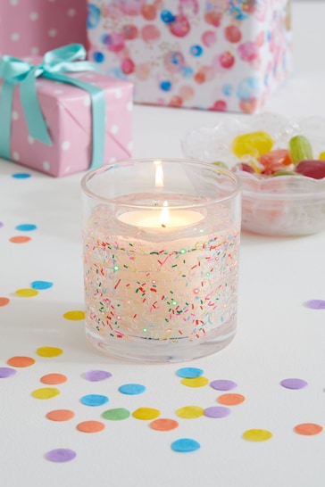 Multi Vanilla & Cocoa Bean Scented Happy Birthday Light Up Candle