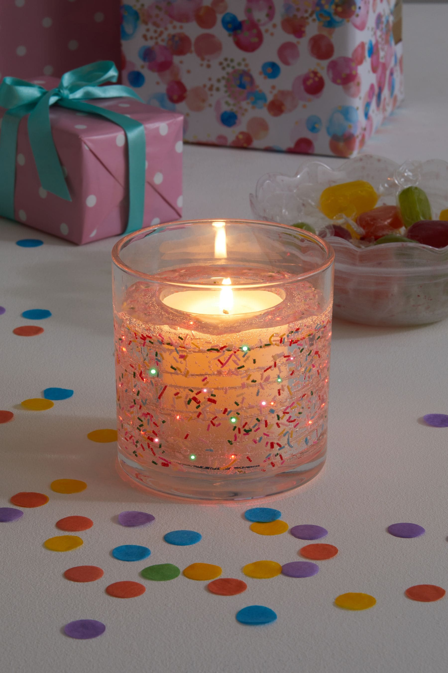 Led light up gel candle discount