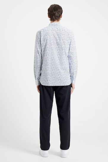 French Connection Blue Floral Long Sleeve Shirt