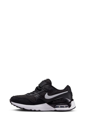 Nike Black/White Junior Air Max Systm Trainers