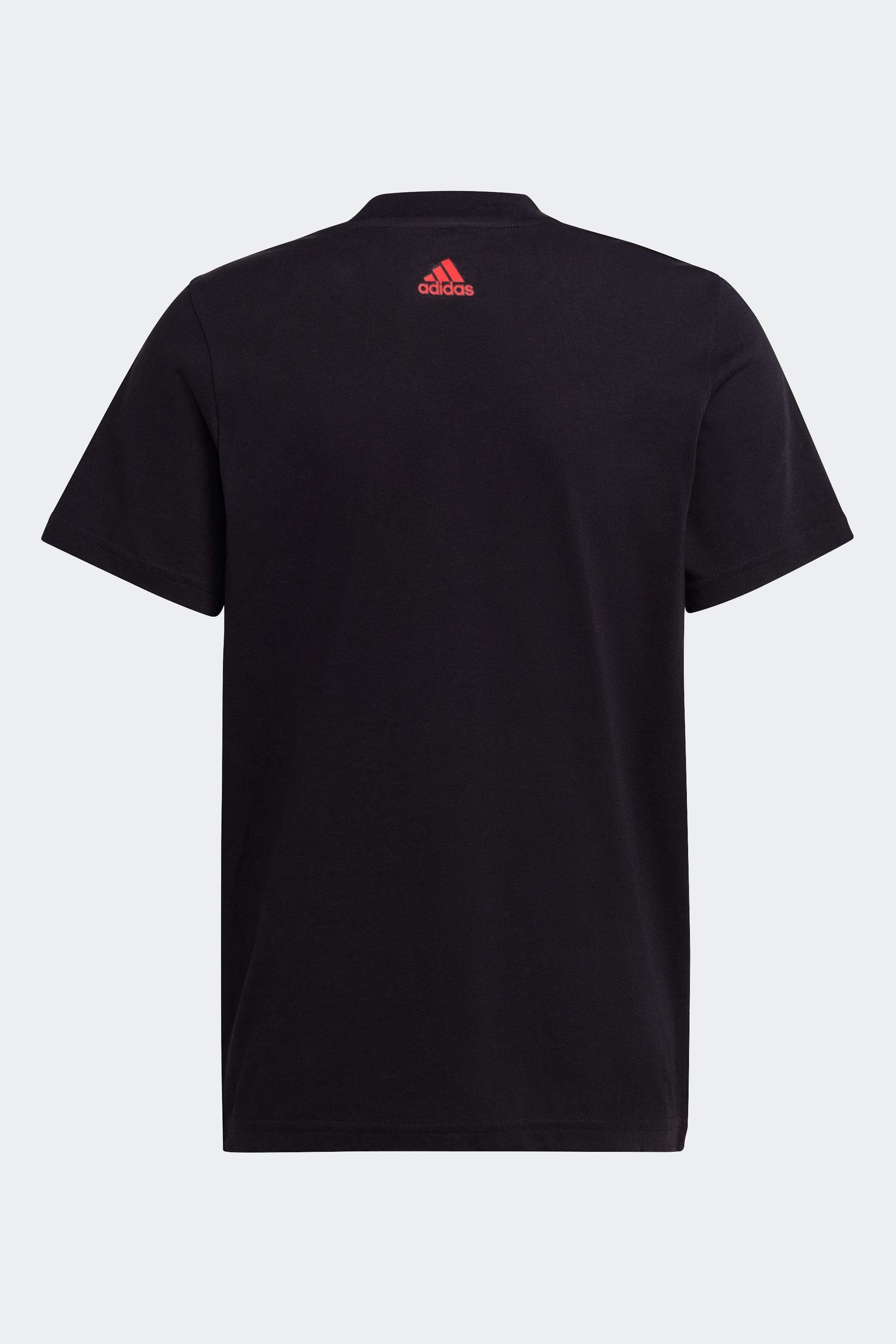 Buy adidas Black Red Bold Logo 100 Cotton T Shirt from the Next UK online shop