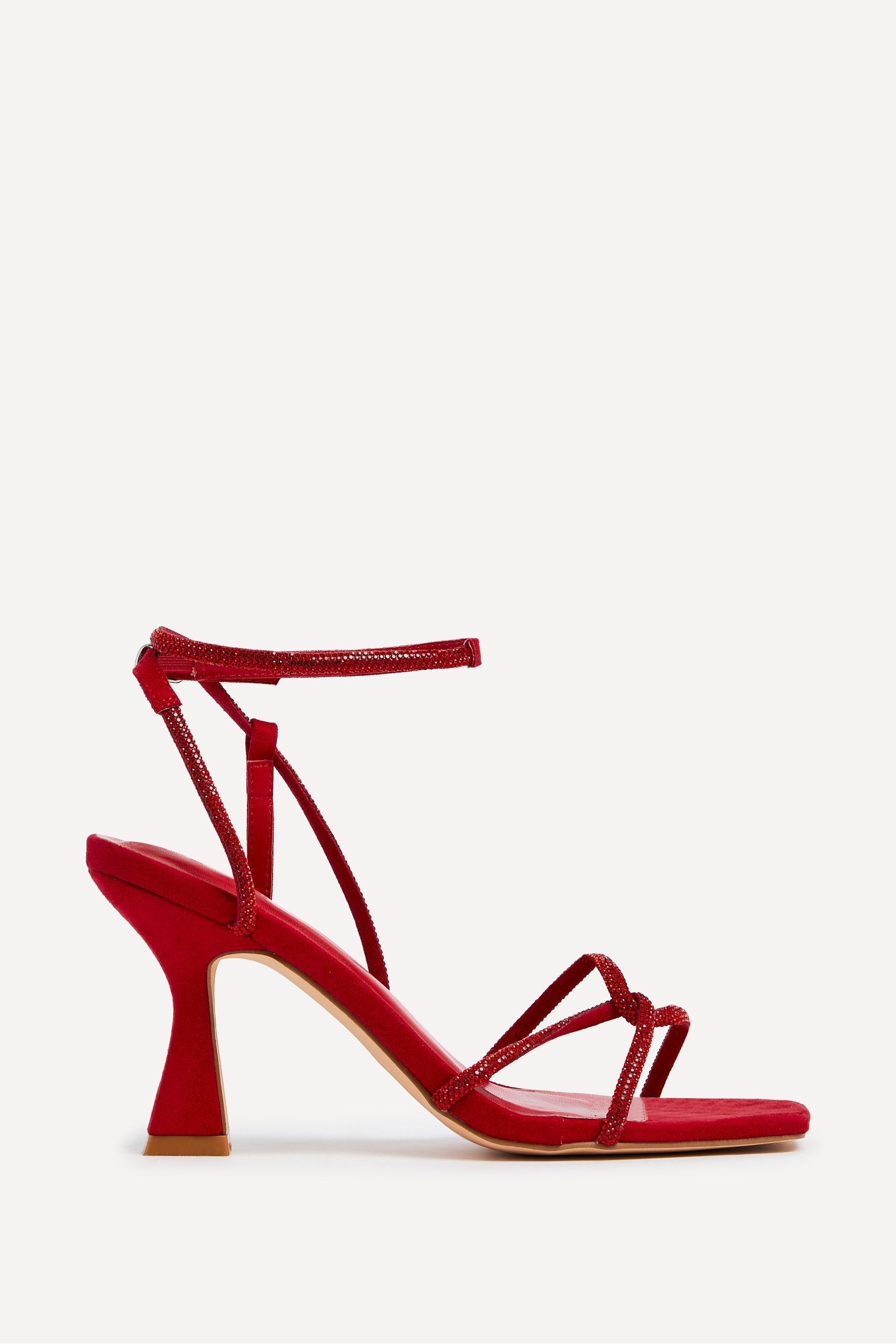 Red strappy heels near me sale