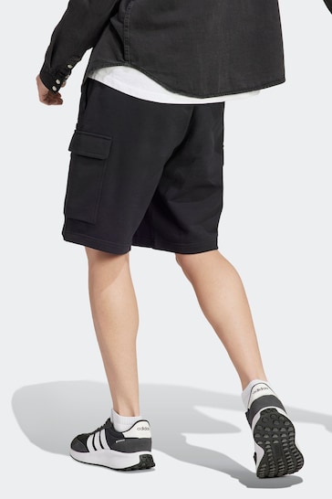 adidas Black Essentials French Terry Cargo Shorts