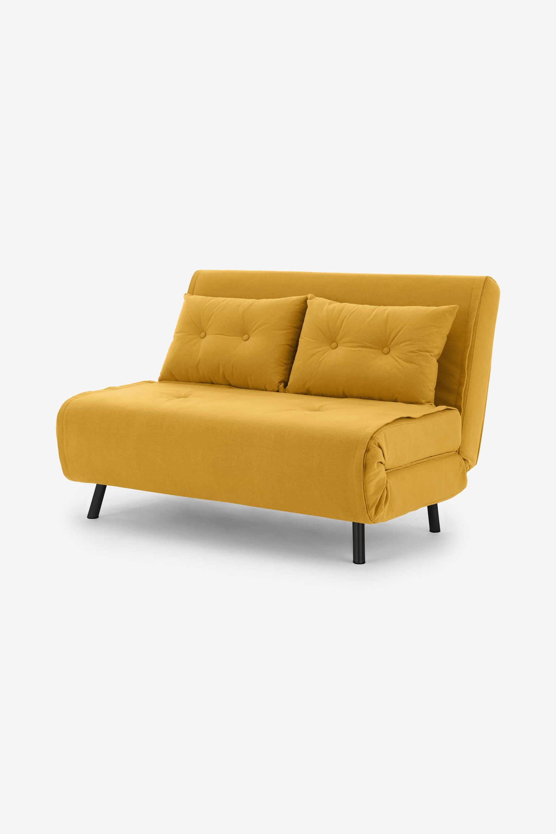 MADE.COM Butter Yellow Haru Small Sofa Bed