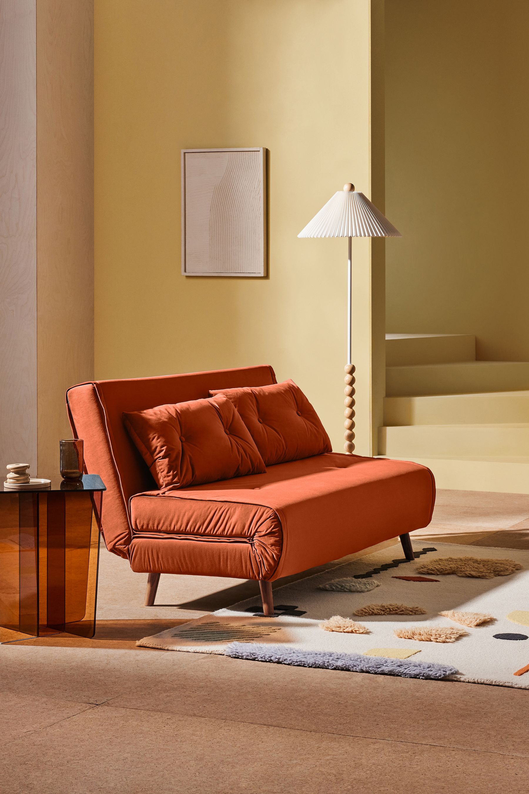 Made haru shop sofa bed orange