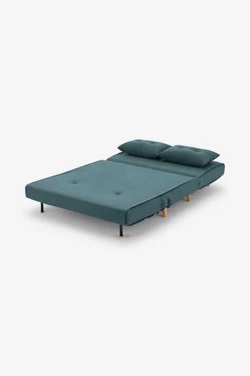 MADE.COM Smooth Velvet Sherbert Blue Haru Large Sofa Bed