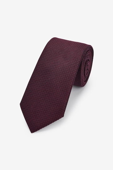 Burgundy Red Textured Tie