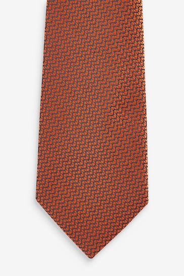 Orange Textured Tie