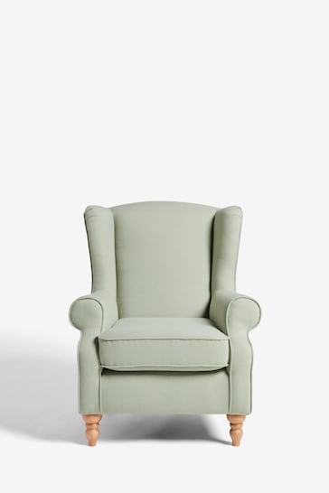 Tweedy Blend Sage Green Sherlock Highback Armchair