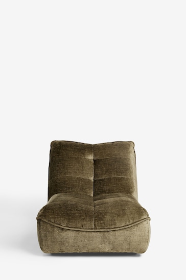 Plush Chenille Moss Green Lucca Swivel Pillow Accent Chair