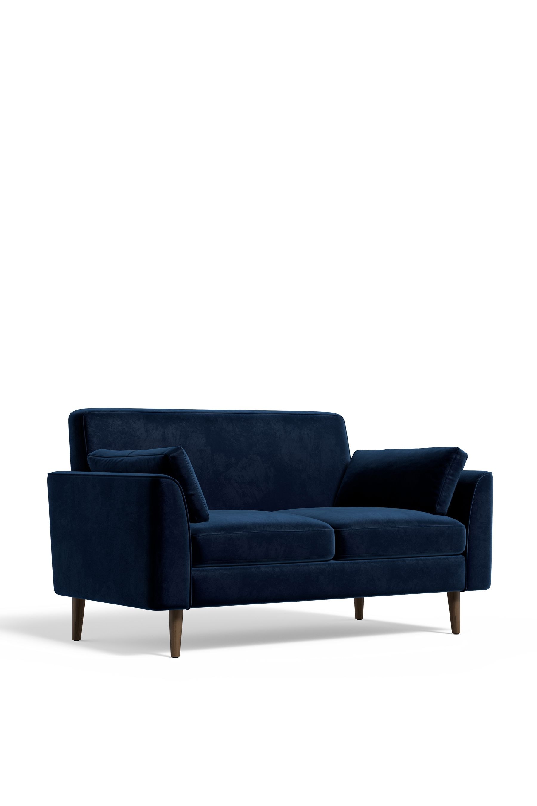 Next blue store velvet sofa