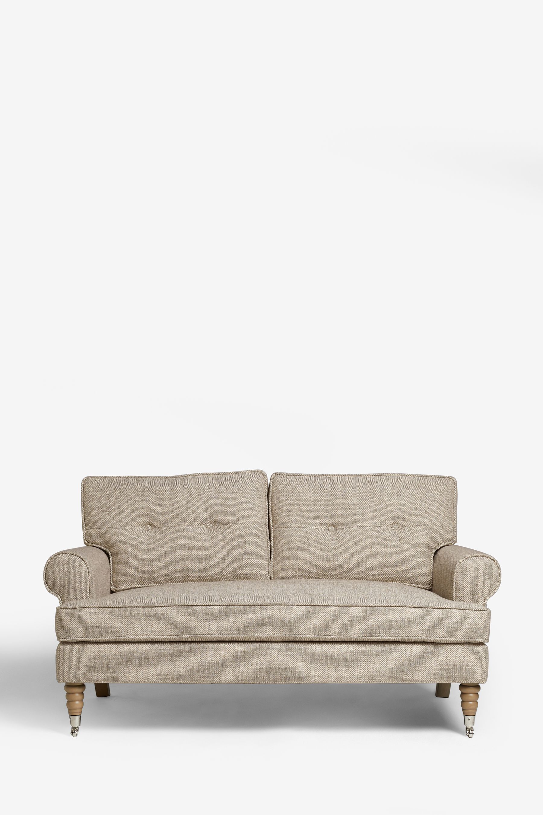 Chunky Weave Mid Natural Delia Compact 2 Seater Sofa In A Box