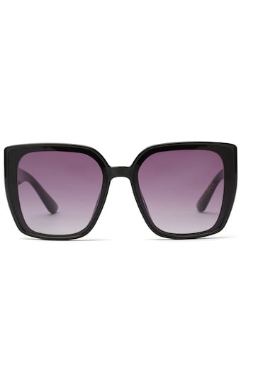 Mint Velvet Sorrento Oversized Black Sunglasses
