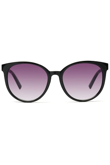 Mint Velvet Portofino Round Black Sunglasses