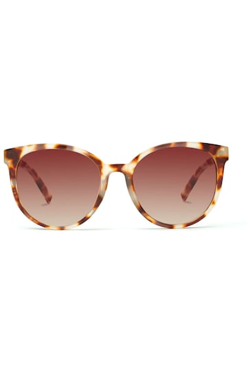 Mint Velvet Portofino Round Brown Sunglasses