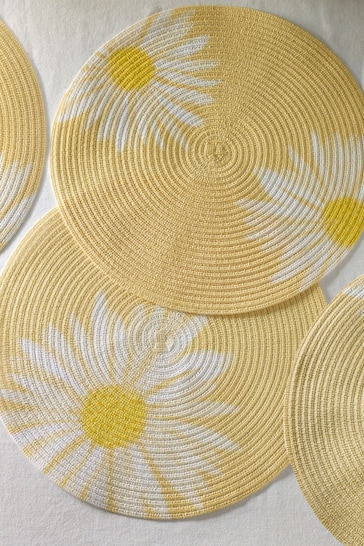 Set of 4 Yellow Daisy Placemats