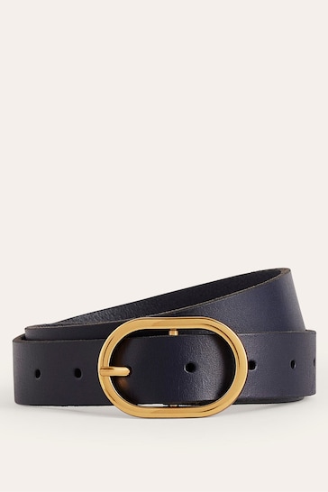 Boden Blue Classic Leather Belt