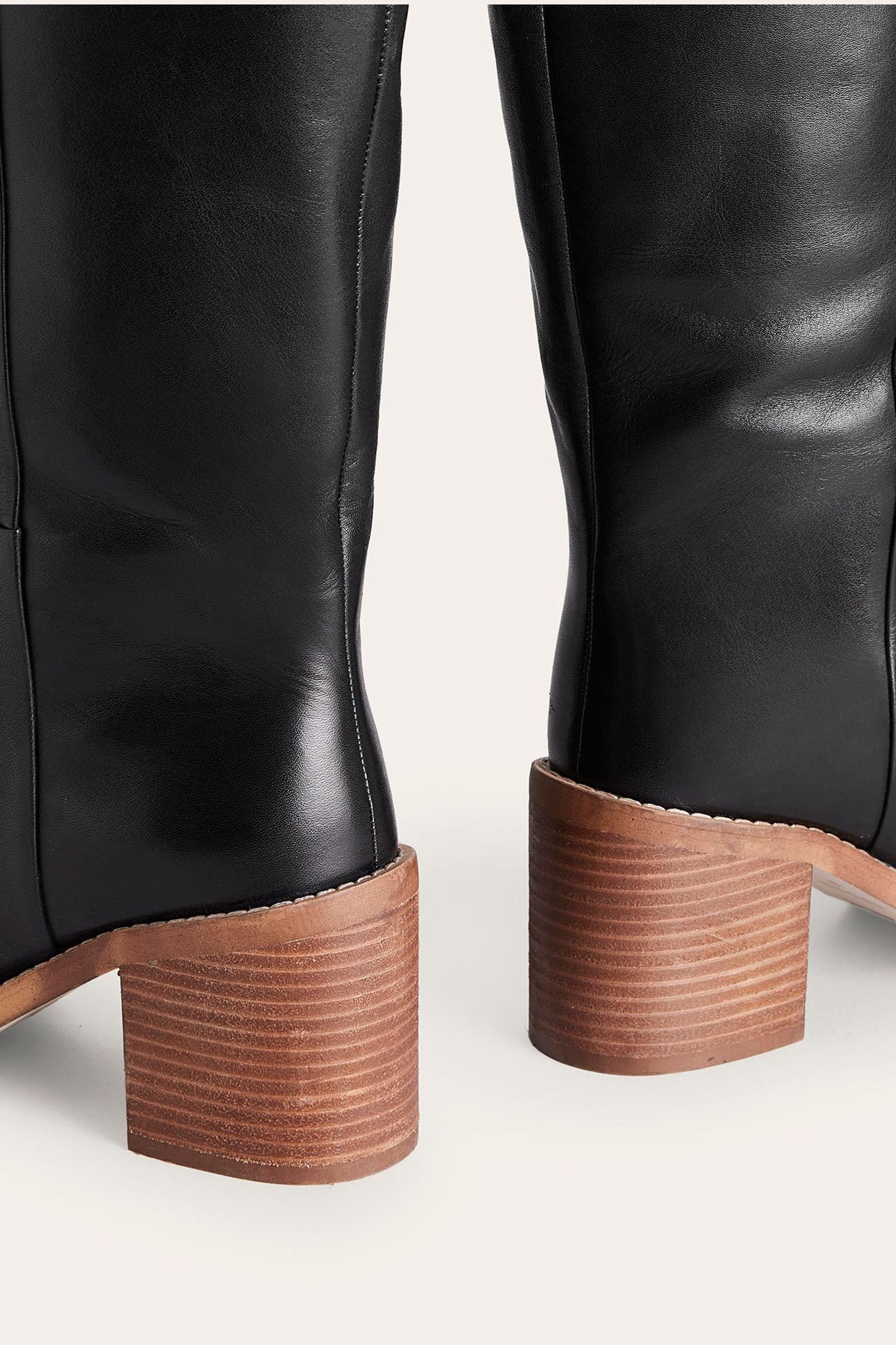 Buy Boden Black Straight Leather Knee Boots from the Next UK