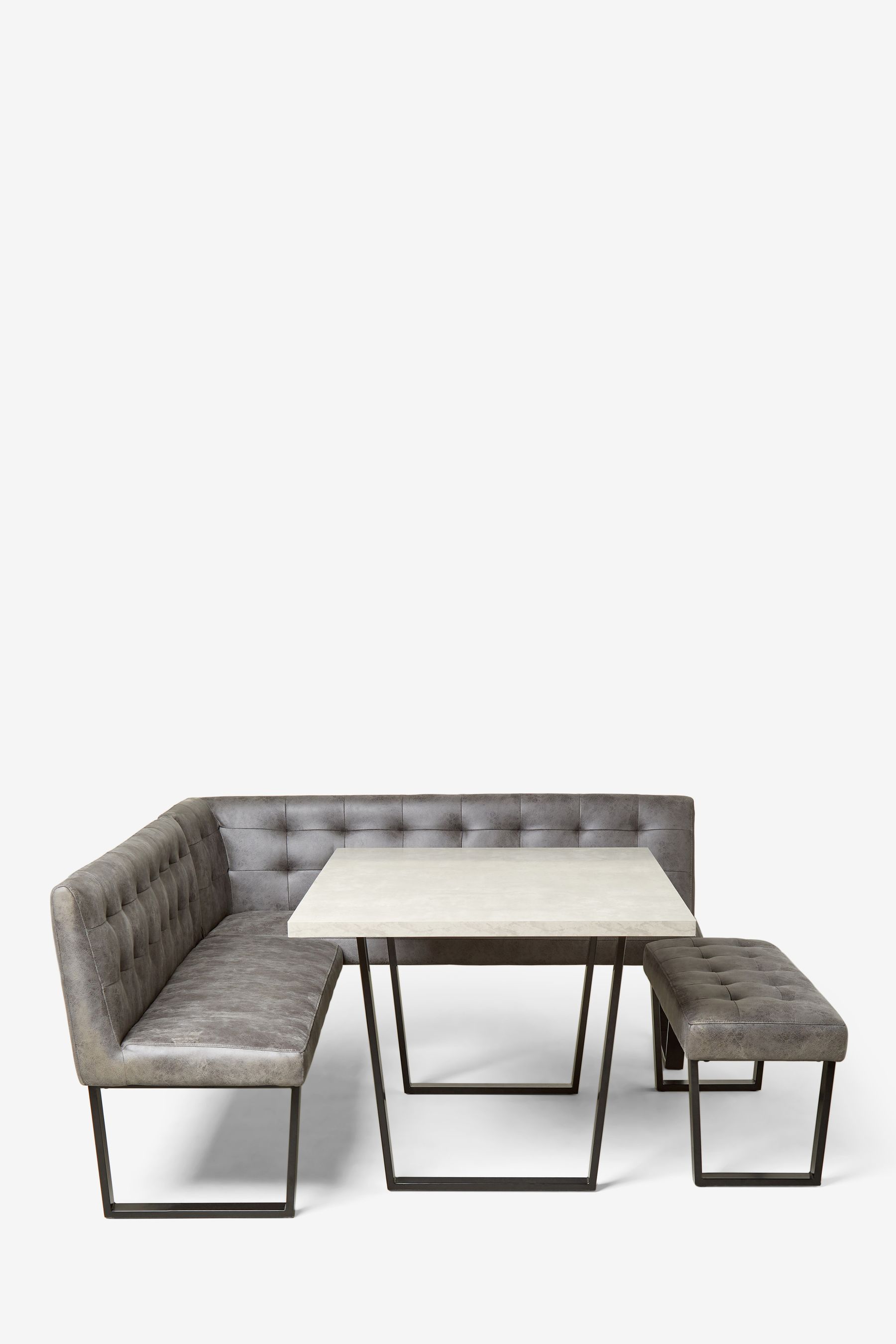 Leather corner bench dining table sales set