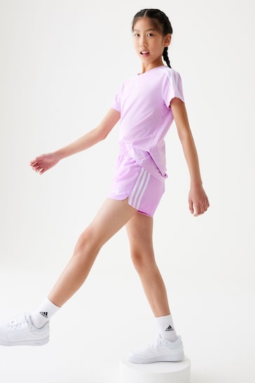adidas Purple Sportswear Essentials Aeroready 3-Stripes Shorts