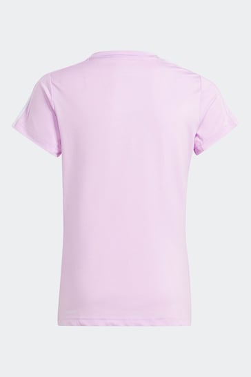 adidas Purple Sportswear Train Essentials Aeroready 3-Stripes Slim-Fit Training T-Shirt