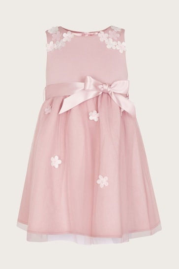 Monsoon Pink Baby Layla 3D Scuba Dress