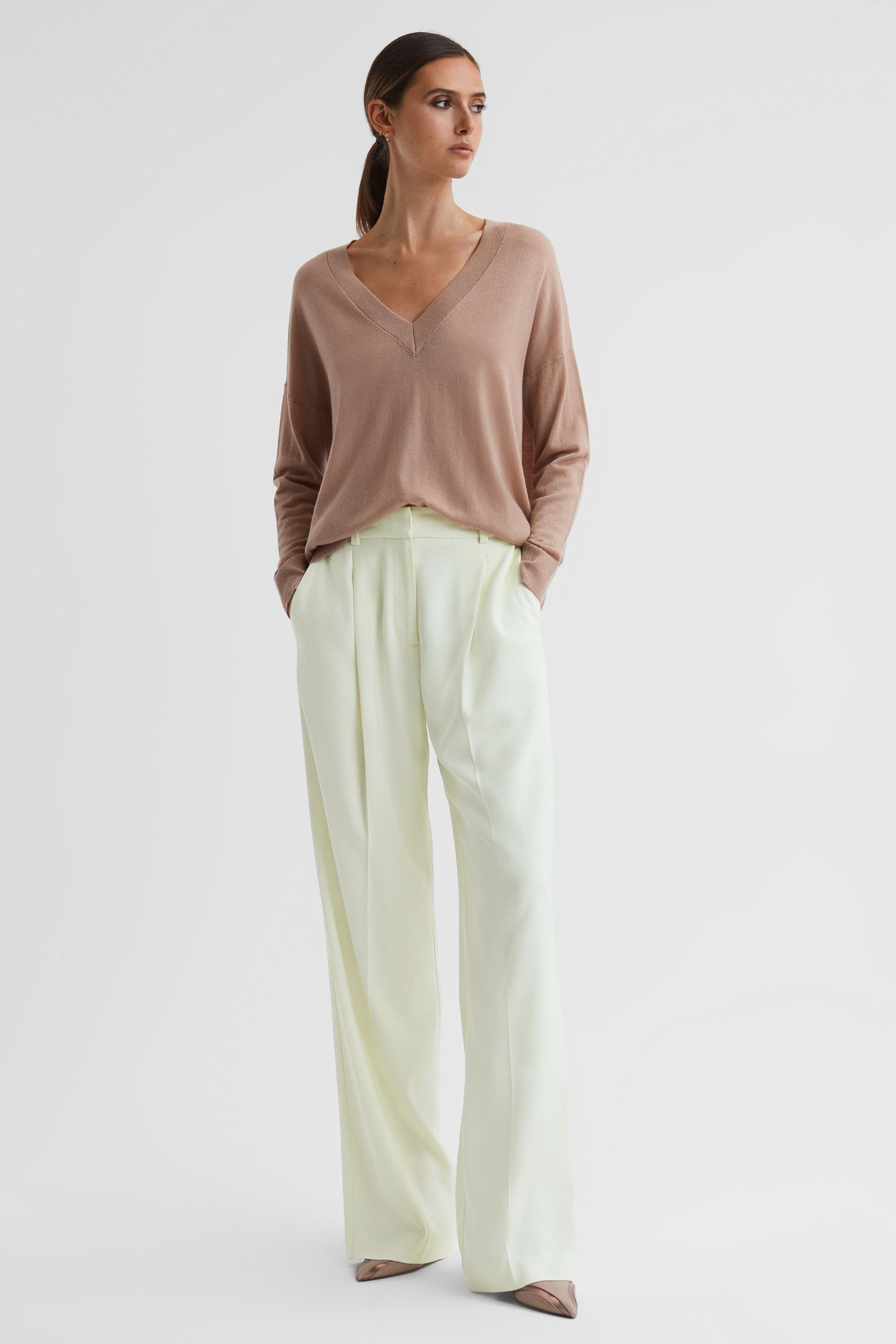 Pale yellow best sale trousers
