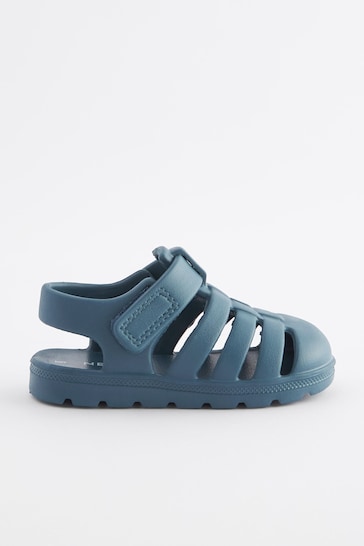 Teal Blue Fisherman Jelly Sandals