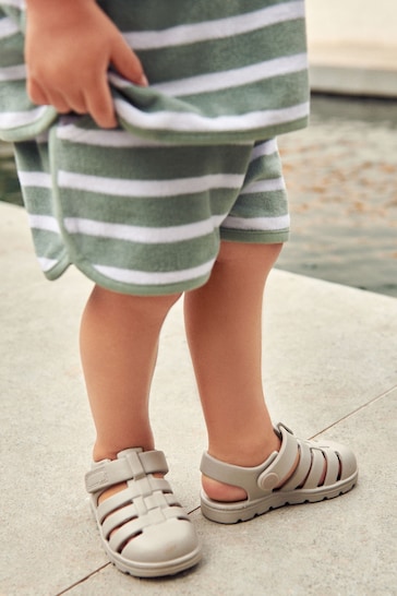 Neutral Fisherman Jelly Sandals