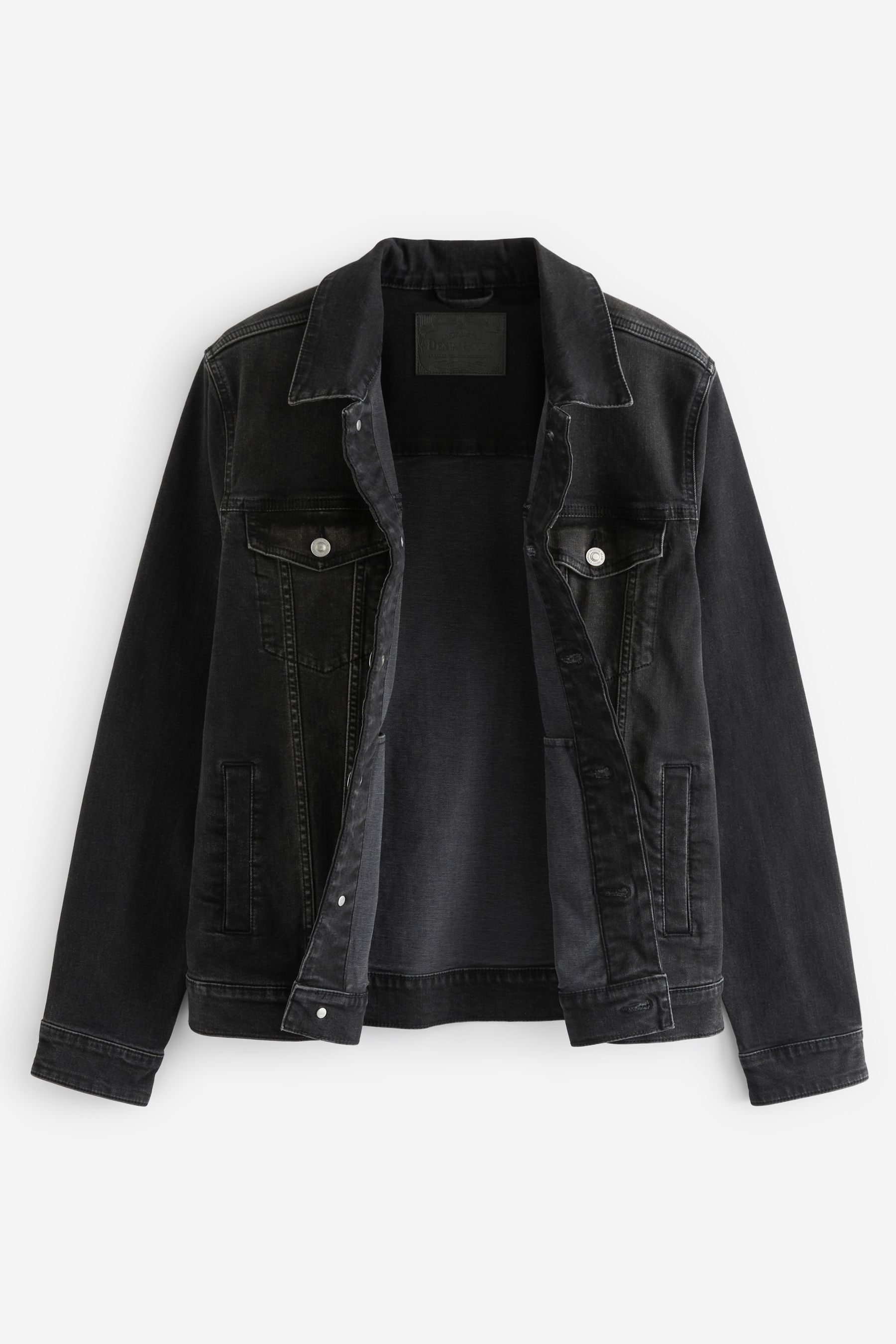 Black denim jacket price deals