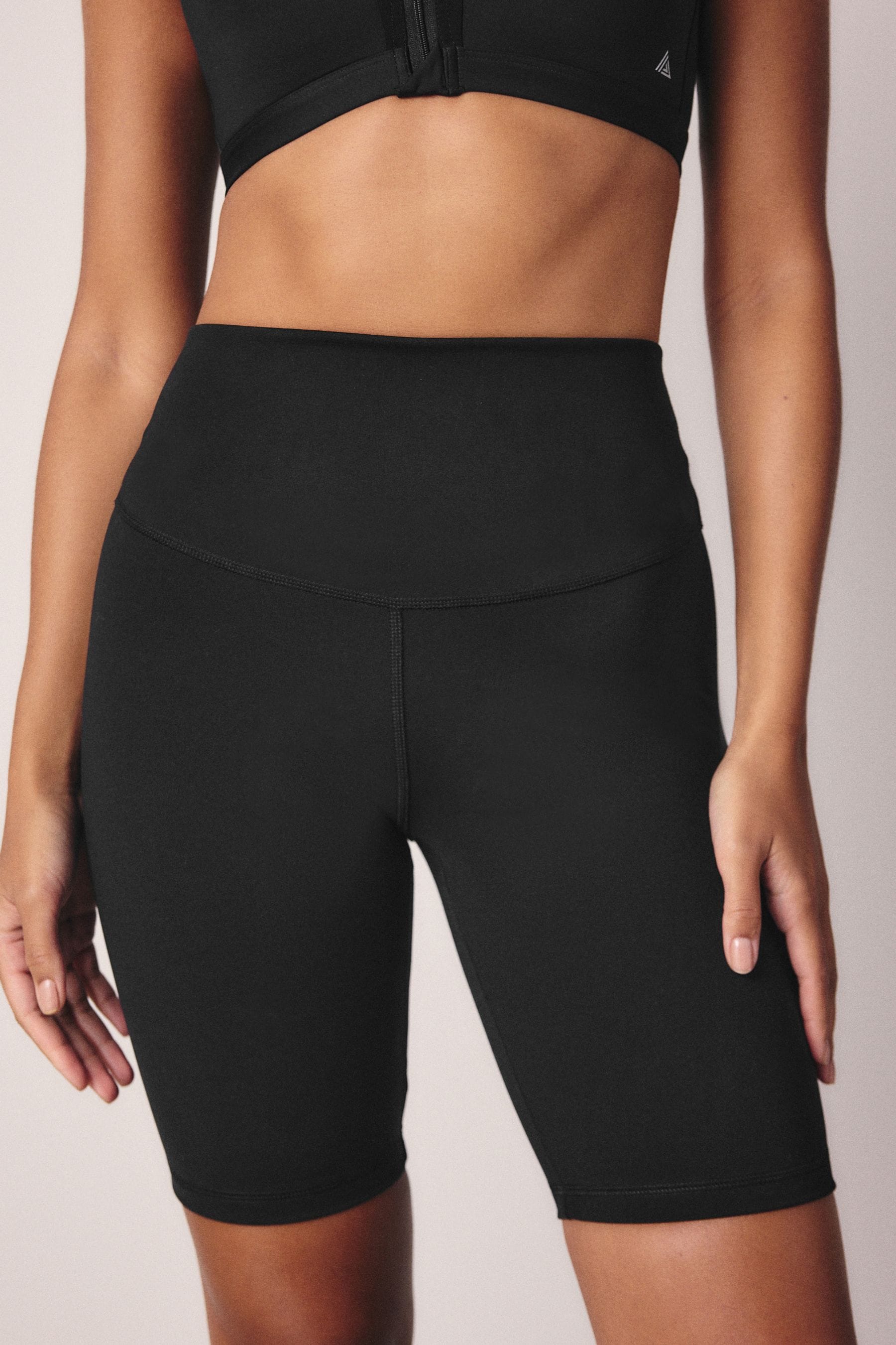 Buy Black Active Sports Tummy Control High Waisted Sculpting Longline Cycling Shorts from the Next UK online shop