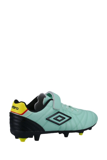 Umbro Blue Junior Speciali Liga Firm Ground Velcro Football Boots