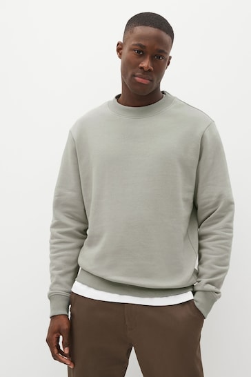 Light Grey Regular Fit Crew Sweatshirt