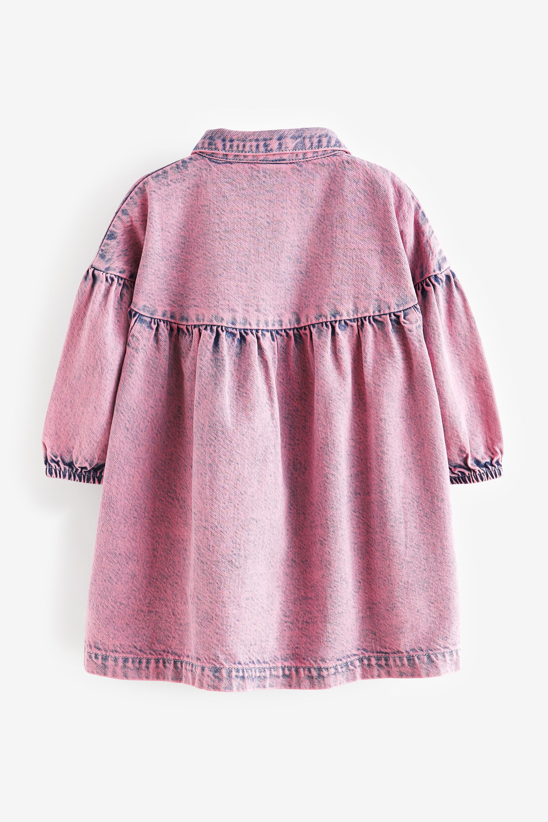 Baby pink denim dress top