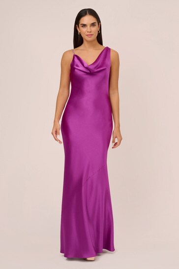 Aidan by Adrianna Papell Satin A-Line Gown